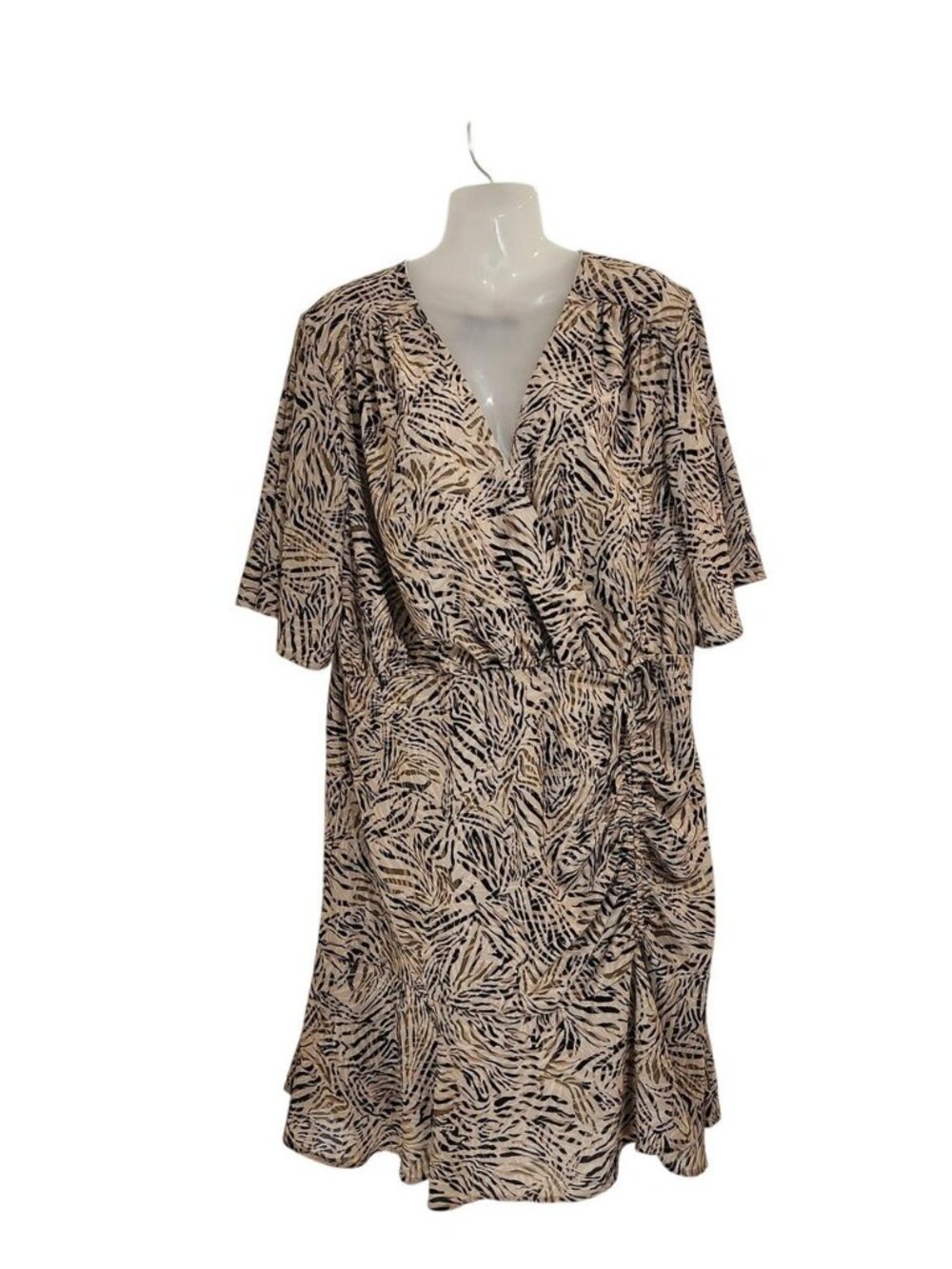 Flutter Sleeves Knee Length A-Line Dres